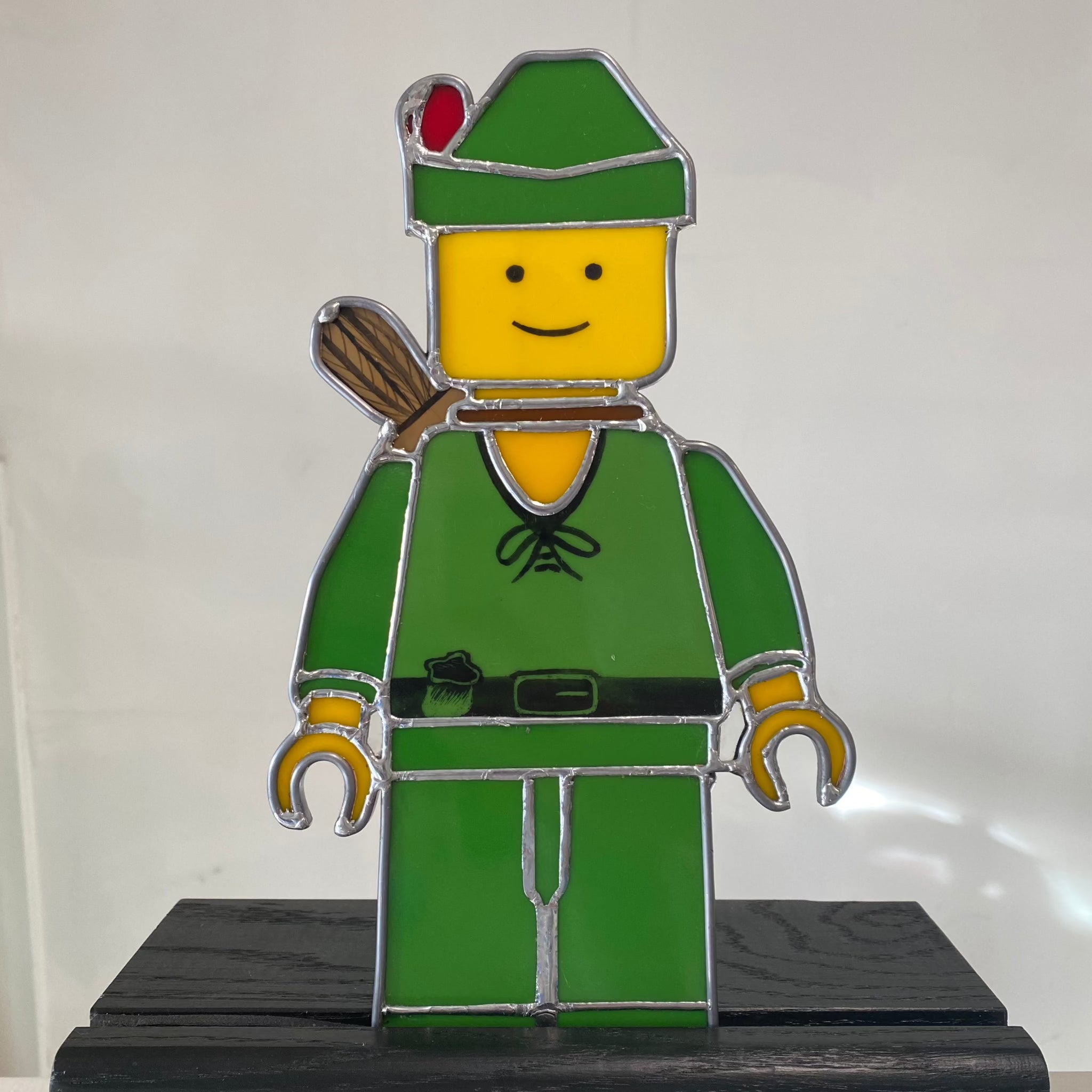 Lego Forestman Minifigure Inspired Stained Glass Art