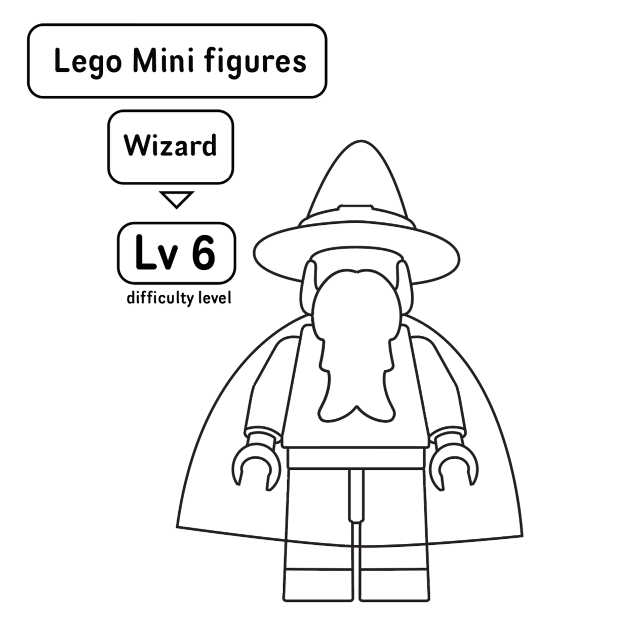 Lego Wizard Minifigure Inspired Stained Glass Pattern - PDF File